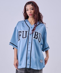 FUBU フブ ブランド Satin Baseball Shirts/サテン ベースボールシャツ