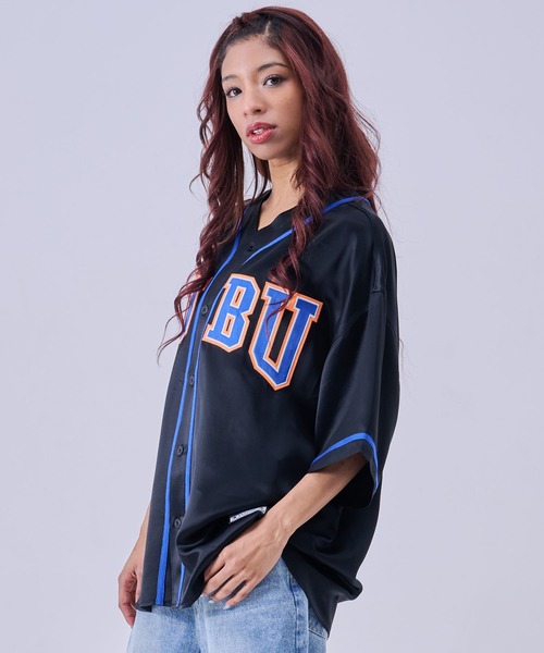 FUBU( フブ)の「FUBU フブ ブランド Satin Baseball Shirts/サテン ベースボールシャツ(シャツ/ブラウス・メンズ・ライトブルー/ブラック/ホワイト・XL/L/M/XXL)」の16枚目の写真