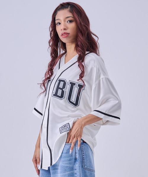 FUBU( フブ)の「FUBU フブ ブランド Satin Baseball Shirts/サテン ベースボールシャツ(シャツ/ブラウス・メンズ・ライトブルー/ブラック/ホワイト・XL/L/M/XXL)」の12枚目の写真