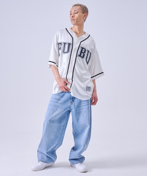 FUBU( フブ)の「FUBU フブ ブランド Satin Baseball Shirts/サテン ベースボールシャツ(シャツ/ブラウス・メンズ・ライトブルー/ブラック/ホワイト・XL/L/M/XXL)」の10枚目の写真