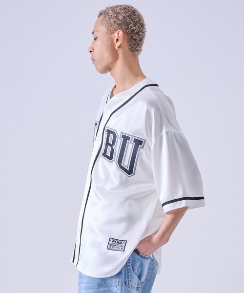 FUBU( フブ)の「FUBU フブ ブランド Satin Baseball Shirts/サテン ベースボールシャツ(シャツ/ブラウス・メンズ・ライトブルー/ブラック/ホワイト・XL/L/M/XXL)」の8枚目の写真