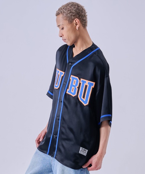 FUBU( フブ)の「FUBU フブ ブランド Satin Baseball Shirts/サテン ベースボールシャツ(シャツ/ブラウス・メンズ・ライトブルー/ブラック/ホワイト・XL/L/M/XXL)」の19枚目の写真