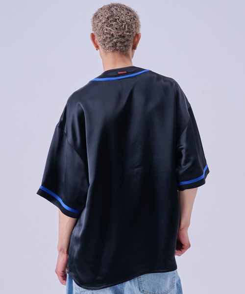 FUBU( フブ)の「FUBU フブ ブランド Satin Baseball Shirts/サテン ベースボールシャツ(シャツ/ブラウス・メンズ・ライトブルー/ブラック/ホワイト・XL/L/M/XXL)」の20枚目の写真