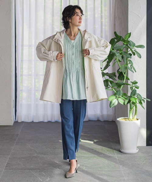 la.f…（ラエフ）の「【WEB限定】“美脚デニム見え”裾スリットテーパードパンツ（その他パンツ・レディース・ダークネイビー/ブラック・7号/9号）」の14枚目の写真