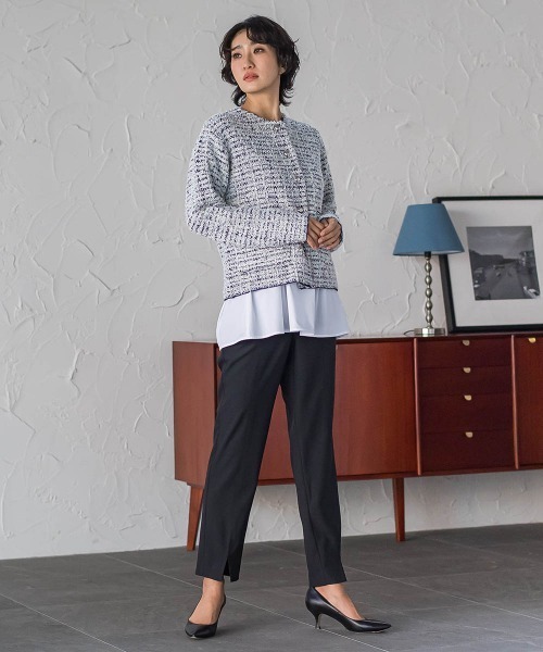 la.f…（ラエフ）の「【WEB限定】“美脚デニム見え”裾スリットテーパードパンツ（その他パンツ・レディース・ダークネイビー/ブラック・7号/9号）」の20枚目の写真