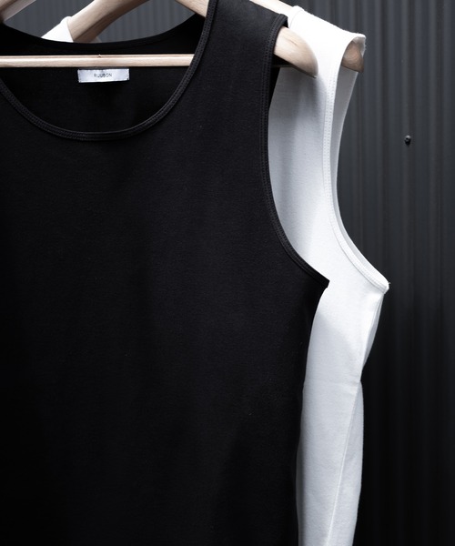 RUUBON（ルーボン）の「【RUUBON】airy layered tank top / エアリーレイヤードタンクトップ（タンクトップ・メンズ・ホワイト/ブラック・L/M/S）」の5枚目の写真