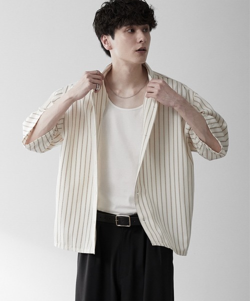 RUUBON（ルーボン）の「【RUUBON】airy layered tank top / エアリーレイヤードタンクトップ（タンクトップ・メンズ・ホワイト/ブラック・L/M/S）」の16枚目の写真