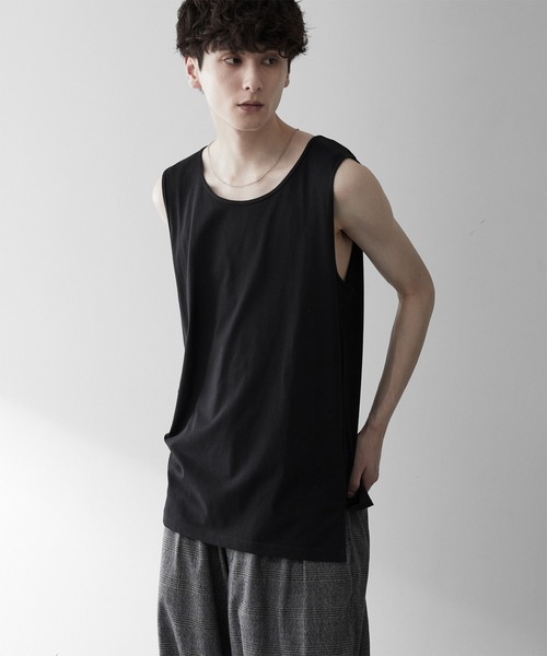 RUUBON（ルーボン）の「【RUUBON】airy layered tank top / エアリーレイヤードタンクトップ（タンクトップ・メンズ・ホワイト/ブラック・L/M/S）」の20枚目の写真