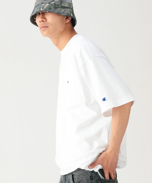 Champion(チャンピオン)の「【別注】Champion / Fake In T-Shirt(Tシャツ/カットソー・メンズ・ホワイト/ブラック/ブルー/グレー・SMALL/LARGE/X-LARGE/MEDIUM)」の1枚目の写真