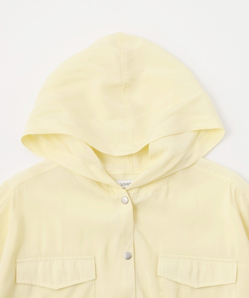 LOVETOXIC（ラブトキシック）の「【UV/防花粉】シアーパーカー（パーカー・キッズ・オフホワイト/イエロー/ブラウン/ネイビー・130cm/L:160cm/M:150cm/S:140cm）」の18枚目の写真