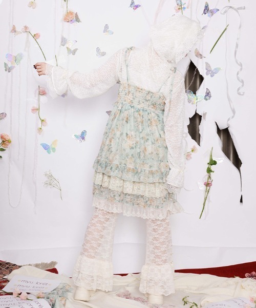 myu:loret(ミュウロレット)の「ペチ付レースフリルパンツ(その他パンツ・レディース・ブラック/キナリ・FREE)」の4枚目の写真
