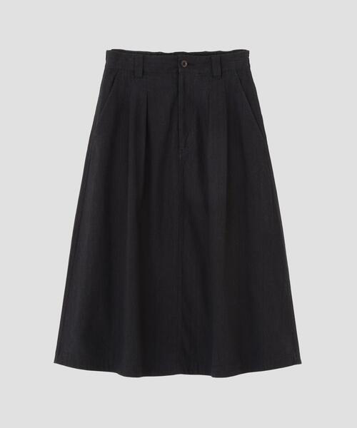 MHL.(エムエイチエル)の「FADED LINEN COTTON PLAINWEAVE(スカート・レディース・グレー/ブラック・2/1/0/3)」の7枚目の写真