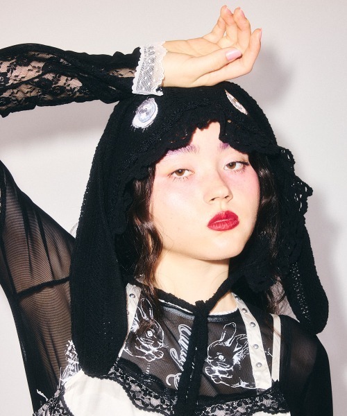 Candy Stripper（キャンディストリッパー）の「CANDY ♡ TIERED CAMI ワンピース（ワンピース・レディース・ブラック/アイボリー/グレー・FREE）」の13枚目の写真