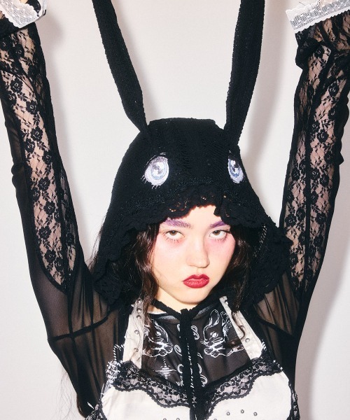 Candy Stripper（キャンディストリッパー）の「CANDY ♡ TIERED CAMI ワンピース（ワンピース・レディース・ブラック/アイボリー/グレー・FREE）」の14枚目の写真