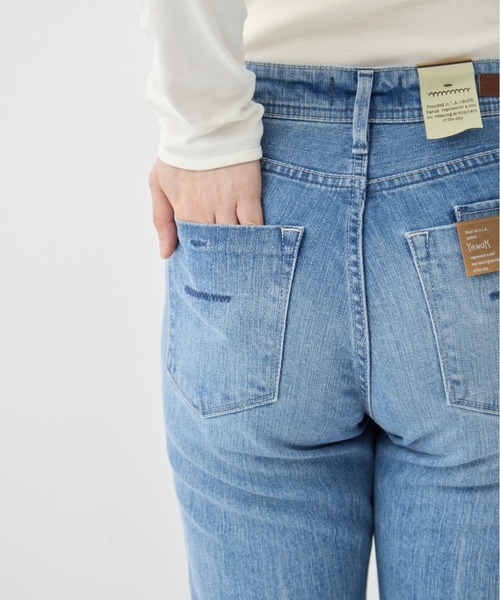 YANUK（ヤヌーク）の「[YANUK/ヤヌーク]ANNETTE(Slim Straight) FUB（デニムパンツ・レディース・ライトブルー・23/24/25/26）」の6枚目の写真