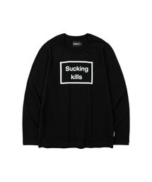 Warning Long Sleeves T-Shirt [BLACK]