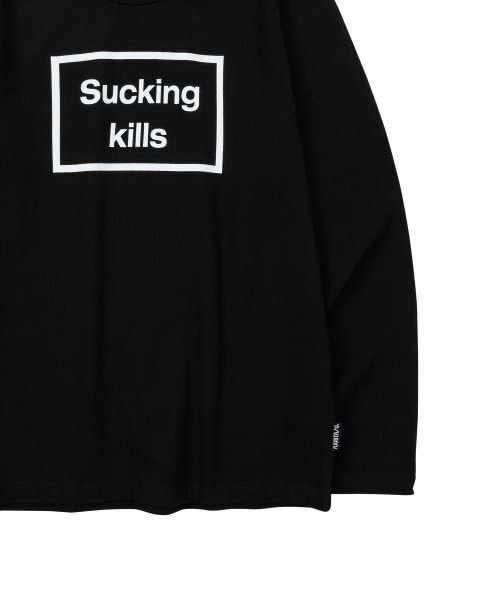 AJOBYAJO（アジョバイアジョ）の「Warning Long Sleeves T-Shirt [BLACK]（Tシャツ/カットソー・レディース・その他・M/L）」の2枚目の写真