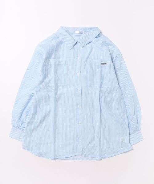 algy（アルジー）の「2WAYシアーシャツ（シャツ/ブラウス・キッズ・サックスブルー/ピンク・130/150/160/140）」の2枚目の写真