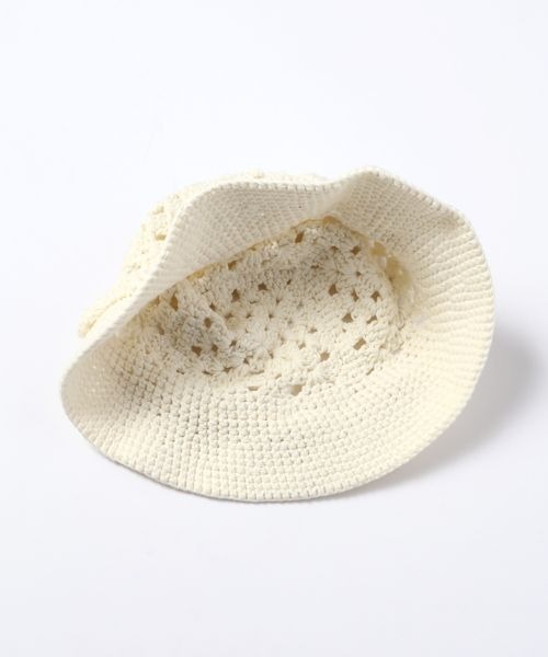 JEANASIS（ジーナシス）の「フラワークロシェHAT/663463（ハット・レディース・ブラック/ホワイト・FREE）」の4枚目の写真