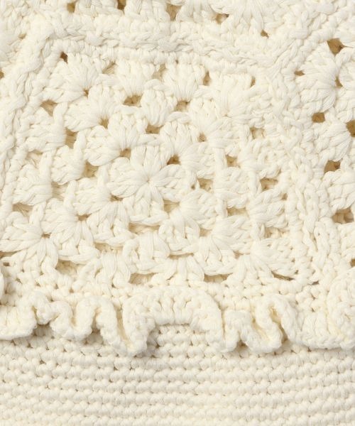 JEANASIS（ジーナシス）の「フラワークロシェHAT/663463（ハット・レディース・ブラック/ホワイト・FREE）」の7枚目の写真