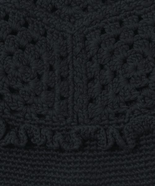 JEANASIS（ジーナシス）の「フラワークロシェHAT/663463（ハット・レディース・ブラック/ホワイト・FREE）」の10枚目の写真