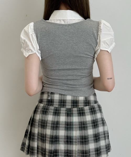 TITTY&CO.(ティティーアンドコー)の「ブラウスドッキングトップス(シャツ/ブラウス・レディース・グレー/チャコールグレー・FREE)」の4枚目の写真