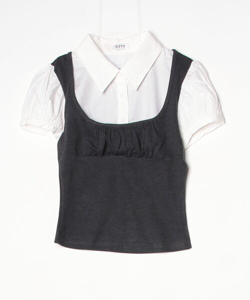 TITTY&CO.(ティティーアンドコー)の「ブラウスドッキングトップス(シャツ/ブラウス・レディース・グレー/チャコールグレー・FREE)」の7枚目の写真