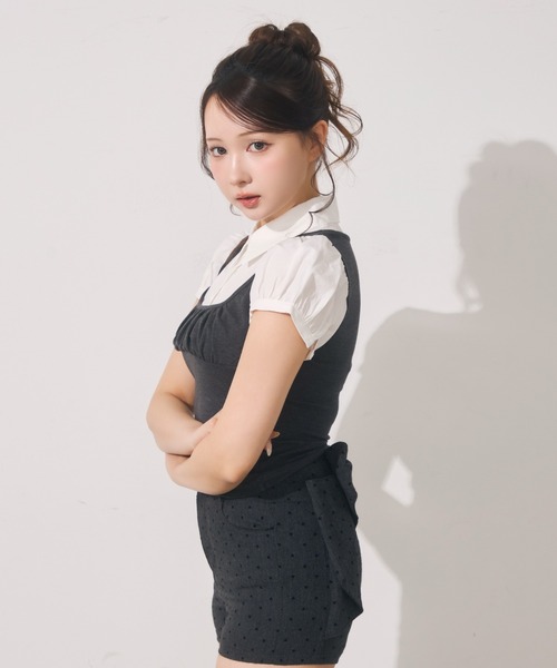 TITTY&CO.(ティティーアンドコー)の「ブラウスドッキングトップス(シャツ/ブラウス・レディース・グレー/チャコールグレー・FREE)」の16枚目の写真