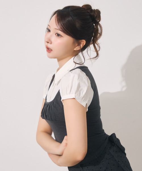TITTY&CO.(ティティーアンドコー)の「ブラウスドッキングトップス(シャツ/ブラウス・レディース・グレー/チャコールグレー・FREE)」の18枚目の写真