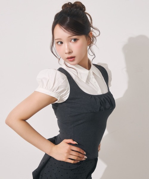 TITTY&CO.(ティティーアンドコー)の「ブラウスドッキングトップス(シャツ/ブラウス・レディース・グレー/チャコールグレー・FREE)」の19枚目の写真