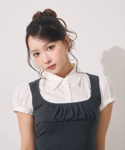 TITTY&CO.(ティティーアンドコー)の「ブラウスドッキングトップス(シャツ/ブラウス・レディース・グレー/チャコールグレー・FREE)」の20枚目の写真