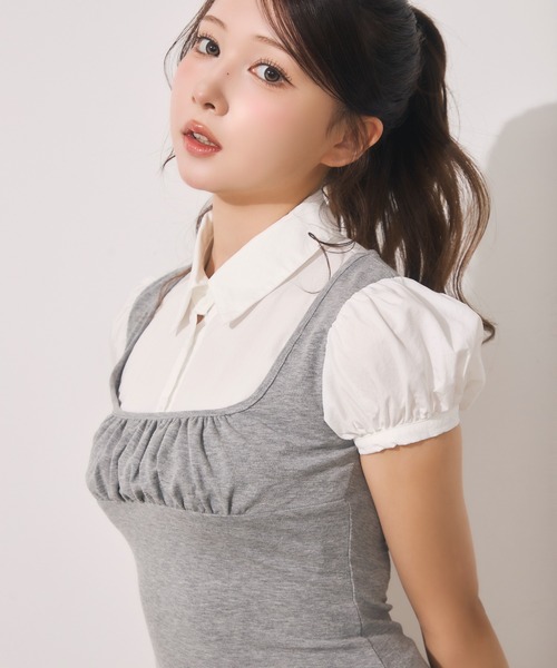 TITTY&CO.(ティティーアンドコー)の「ブラウスドッキングトップス(シャツ/ブラウス・レディース・グレー/チャコールグレー・FREE)」の10枚目の写真
