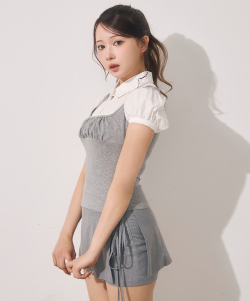TITTY&CO.(ティティーアンドコー)の「ブラウスドッキングトップス(シャツ/ブラウス・レディース・グレー/チャコールグレー・FREE)」の14枚目の写真