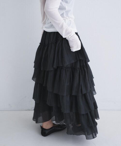 CODE A（コードエー）の「M dramatic skirt（スカート・レディース・チャコールグレー・36/34）」の5枚目の写真