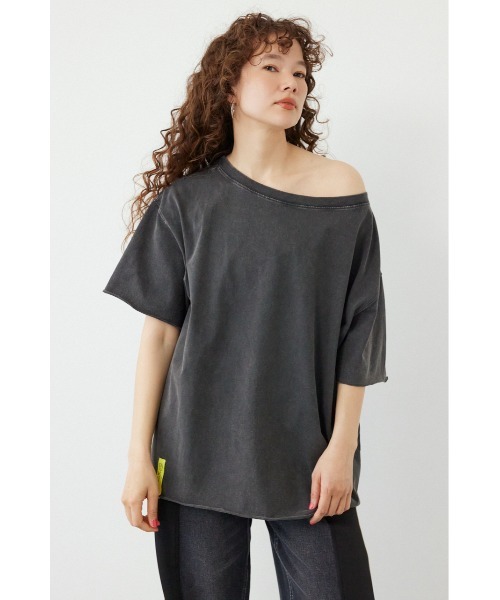 RODEO CROWNS WIDE BOWL(ロデオクラウンズワイドボウル)の「ピグメントルーズオフショルTシャツ(Tシャツ/カットソー・レディース・ブラウン/オフホワイト/チャコールグレー/ライトピンク・FREE)」の20枚目の写真