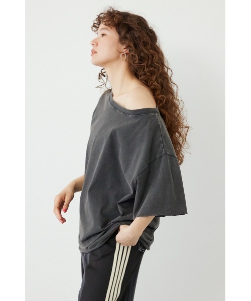 RODEO CROWNS WIDE BOWL(ロデオクラウンズワイドボウル)の「ピグメントルーズオフショルTシャツ(Tシャツ/カットソー・レディース・ブラウン/オフホワイト/チャコールグレー/ライトピンク・FREE)」の21枚目の写真