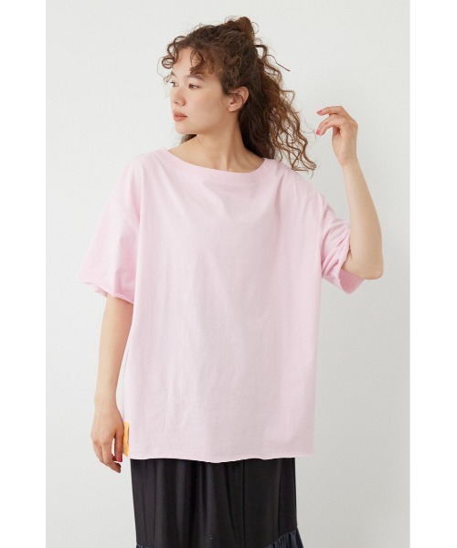 RODEO CROWNS WIDE BOWL(ロデオクラウンズワイドボウル)の「ピグメントルーズオフショルTシャツ(Tシャツ/カットソー・レディース・ブラウン/オフホワイト/チャコールグレー/ライトピンク・FREE)」の5枚目の写真