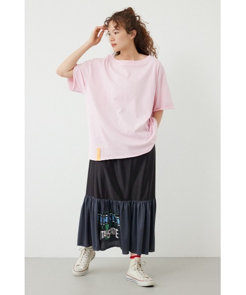 RODEO CROWNS WIDE BOWL(ロデオクラウンズワイドボウル)の「ピグメントルーズオフショルTシャツ(Tシャツ/カットソー・レディース・ブラウン/オフホワイト/チャコールグレー/ライトピンク・FREE)」の8枚目の写真