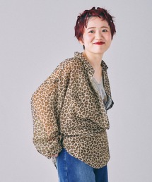 LEPSIM | 2WAY柄シアー長袖シャツ 664892(シャツ/ブラウス)