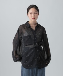 LEPSIM | 2WAY柄シアー長袖シャツ　664892(シャツ/ブラウス)