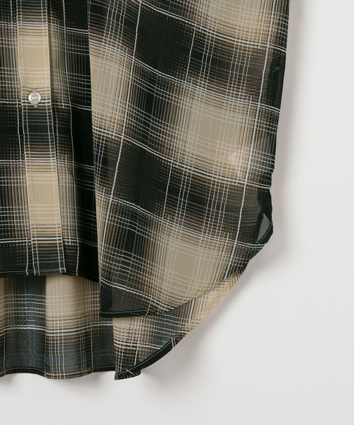 LEPSIM(レプシィム)の「2WAY柄シアー長袖シャツ 664892(シャツ/ブラウス・レディース・チェック/ブラック・FREE)」の21枚目の写真