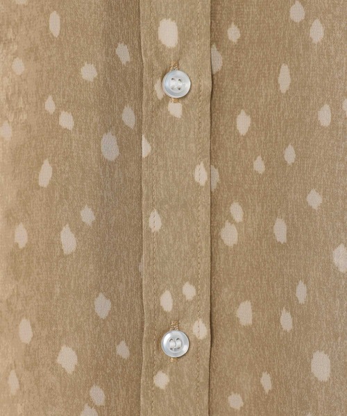 LEPSIM（レプシィム）の「2WAY柄シアー長袖シャツ　664892（シャツ/ブラウス・レディース・チェック/ブラック/ブラウン/ネイビー/レオパード/ブラウン系その他・FREE）」の15枚目の写真