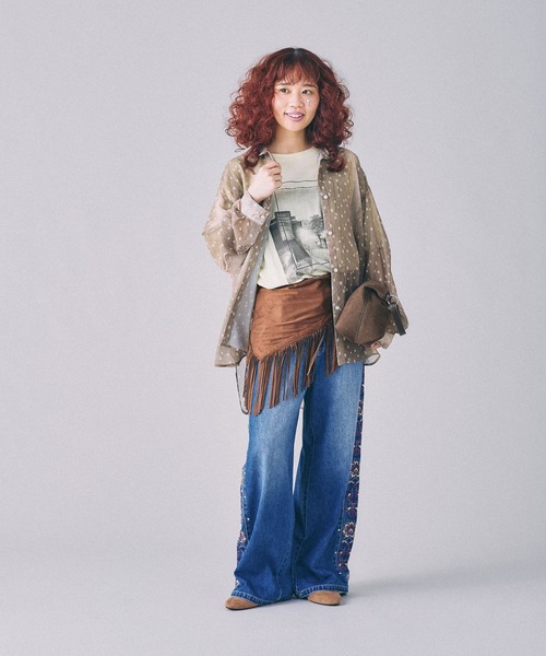 LEPSIM(レプシィム)の「2WAY柄シアー長袖シャツ 664892(シャツ/ブラウス・レディース・チェック/ブラック/ブラウン/ネイビー/レオパード/ブラウン系その他・FREE)」の20枚目の写真