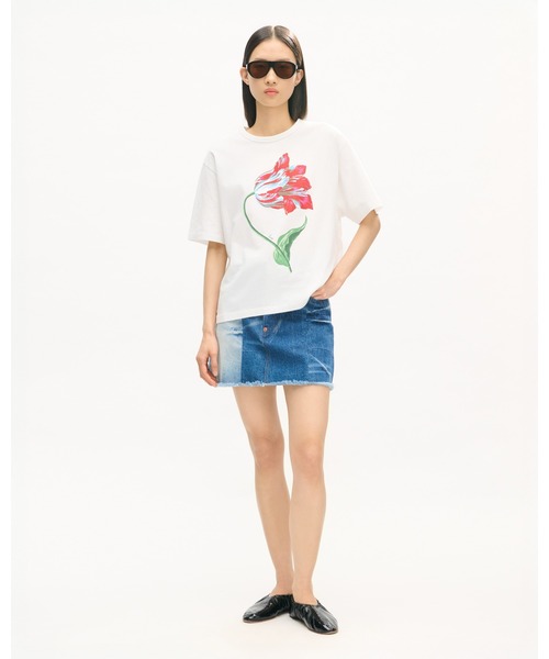 KENZO(ケンゾー)の「'KENZO Tulip' ルーズ Tシャツ イン コットン(Tシャツ/カットソー・レディース・ホワイト系その他・MEDIUM/SMALL/X-SMALL)」の5枚目の写真