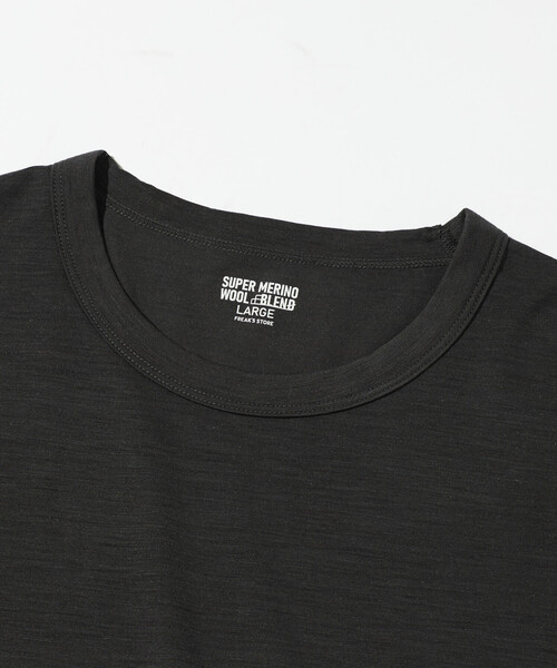 FREAK'S STORE(フリークスストア)の「ウォッシャブル メリノウールブレンド スピンドルTシャツ(Tシャツ/カットソー・メンズ・チャコールグレー/ブラック/ブラウン/ダークグレー・SMALL/MEDIUM/LARGE)」の8枚目の写真