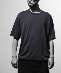 ウォッシャブル メリノウールブレンド スピンドルTシャツ