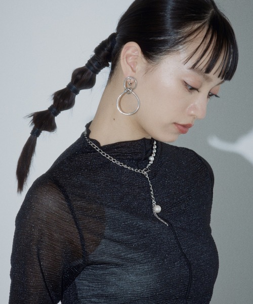 PAGEBOY(ページボーイ)の「2WAYボールネックレス(ネックレス・レディース・シルバー・FREE)」の4枚目の写真