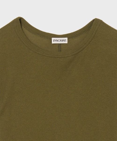 INSCRIRE（アンスクリア）の「Gauze Teleco Tee（Tシャツ/カットソー・レディース・カーキ/ライトグレー・FREE）」の11枚目の写真