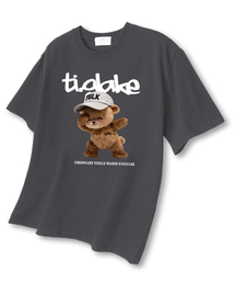 スウェベア オーバーサイズ 半袖Tシャツ ダークグレー