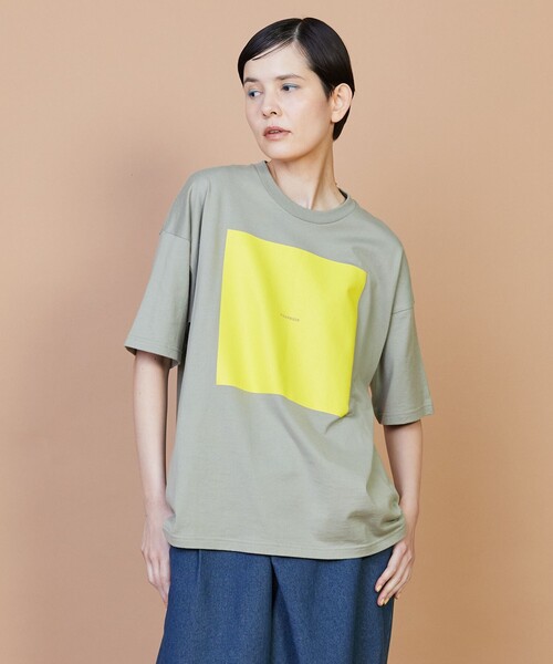 FRAPBOIS（フラボア）の「テイストT（Tシャツ/カットソー・レディース・グリーン/ホワイト/チャコールグレー・2/1/0）」の3枚目の写真